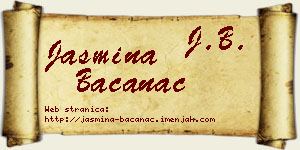 Jasmina Bačanac vizit kartica